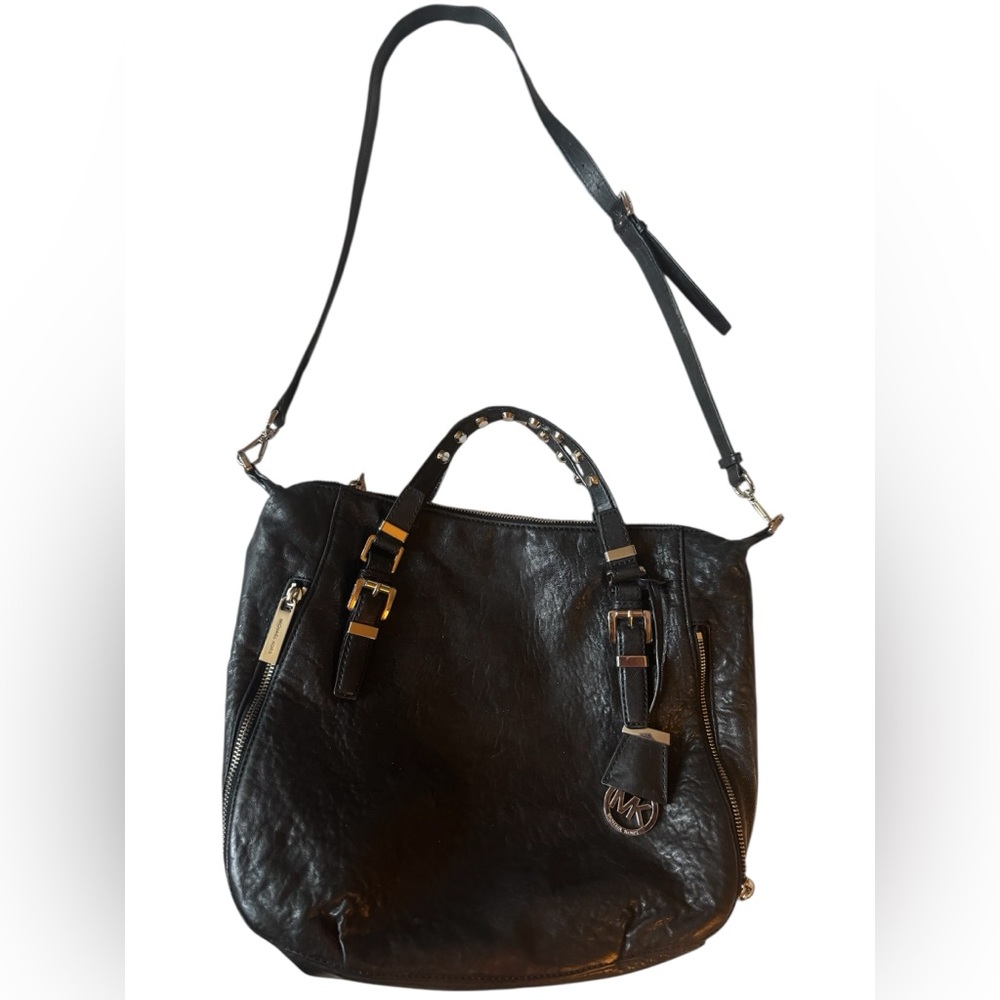 Michael Kors Women's Uptown Astor Wide Studded Shoulder Bag (EUC) - Picture 4 of 6
